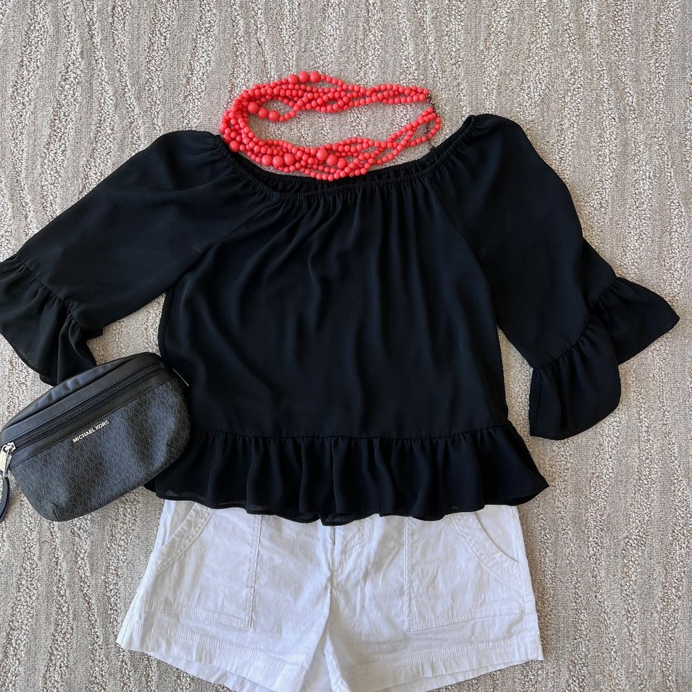 BAR III Ruffled Blouse